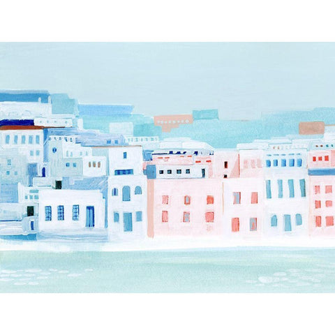 Fishing Town I Black Modern Wood Framed Art Print by Popp, Grace