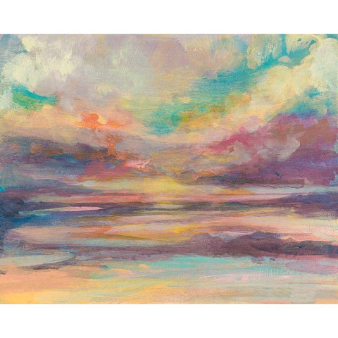 Sunset Light II White Modern Wood Framed Art Print by Goldberger, Jennifer