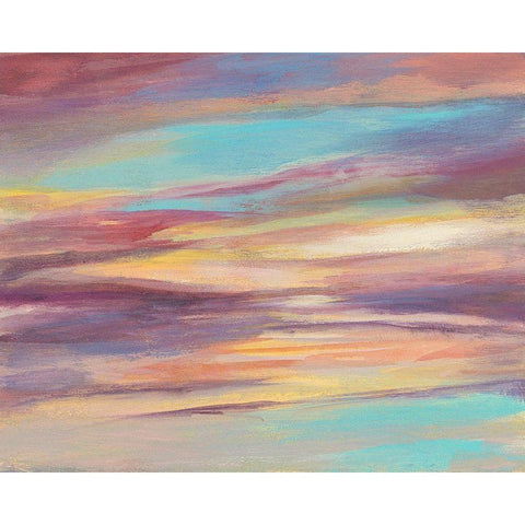 Sunset Light V White Modern Wood Framed Art Print by Goldberger, Jennifer