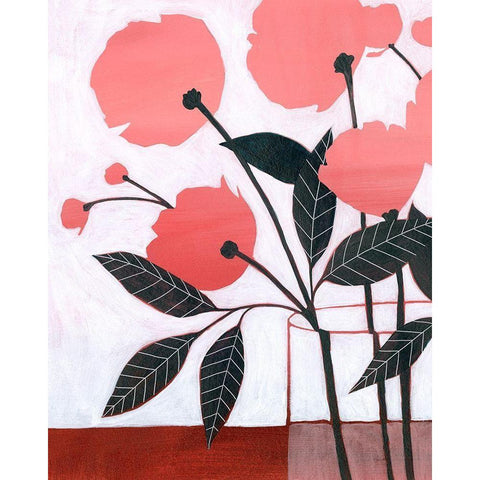 Flower Screen I White Modern Wood Framed Art Print by Popp, Grace