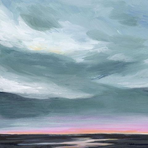 Amethyst Marsh I Black Modern Wood Framed Art Print by Popp, Grace