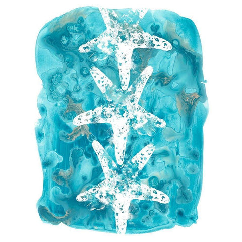 Seaside Shapes II Gold Ornate Wood Framed Art Print with Double Matting by Vess, June Erica