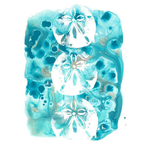 Seaside Shapes IV White Modern Wood Framed Art Print by Vess, June Erica