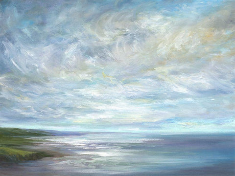 Crosswinds Black Ornate Wood Framed Art Print with Double Matting by Finch, Sheila