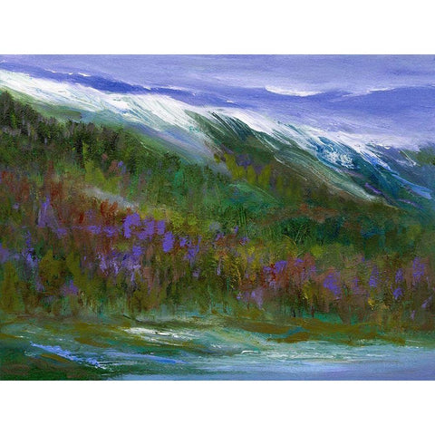 Sierras Gold Ornate Wood Framed Art Print with Double Matting by Finch, Sheila