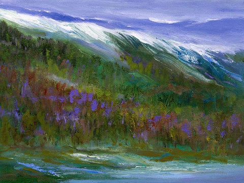 Sierras White Modern Wood Framed Art Print with Double Matting by Finch, Sheila