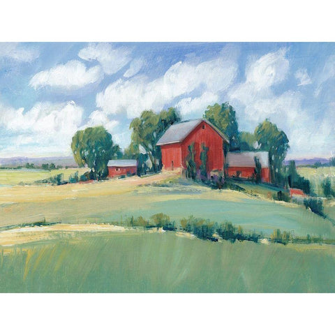 Rural Farmland I Black Modern Wood Framed Art Print with Double Matting by OToole, Tim