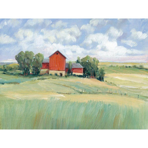 Rural Farmland II White Modern Wood Framed Art Print by OToole, Tim