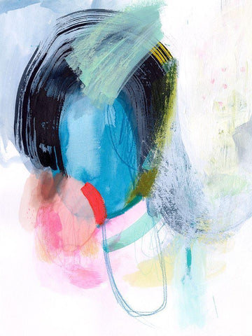 Snapdragon Falls I White Modern Wood Framed Art Print with Double Matting by Borges, Victoria