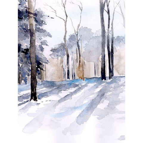 Winter Light I Black Modern Wood Framed Art Print with Double Matting by Parker, Jennifer Paxton