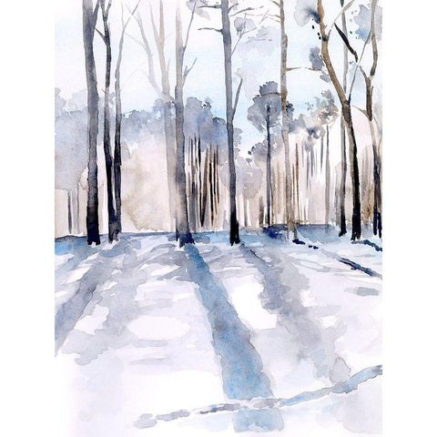 Winter Light II Black Modern Wood Framed Art Print with Double Matting by Parker, Jennifer Paxton