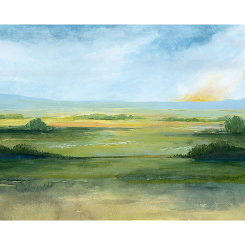 Sunlit Vale I Gold Ornate Wood Framed Art Print with Double Matting by Popp, Grace