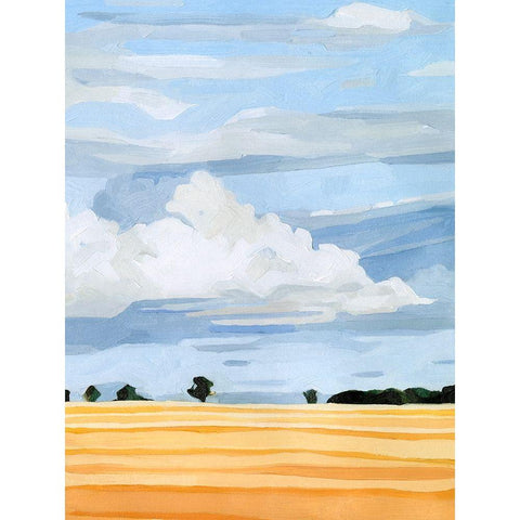 Pale Cloudscape I Black Modern Wood Framed Art Print by Scarvey, Emma