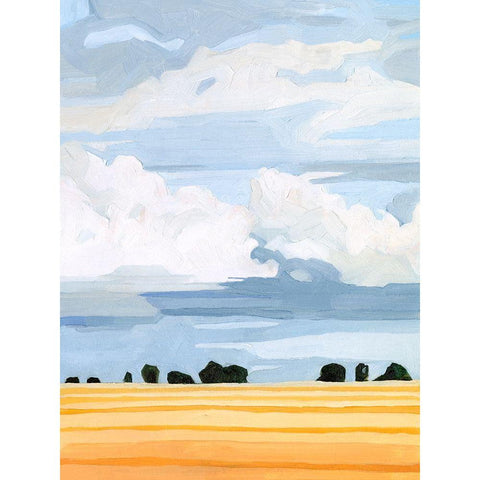 Pale Cloudscape II Black Modern Wood Framed Art Print by Scarvey, Emma