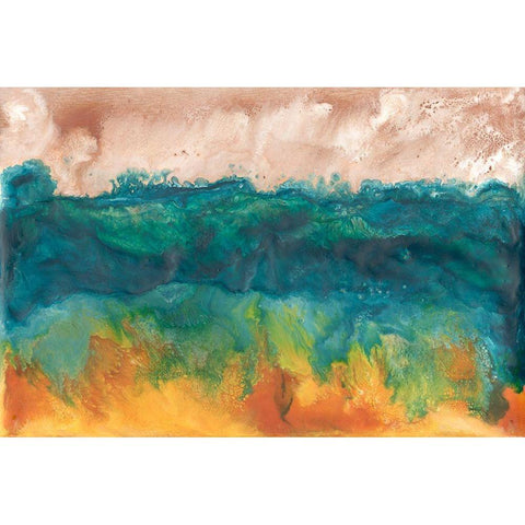 Grassland Sunset II Black Modern Wood Framed Art Print with Double Matting by Ludwig, Alicia