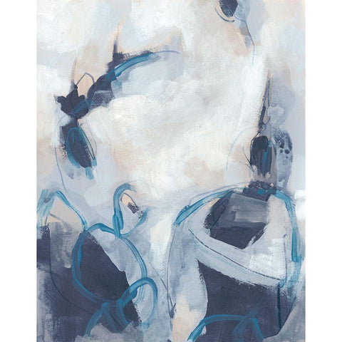 Blue Process I Black Modern Wood Framed Art Print with Double Matting by Vess, June Erica