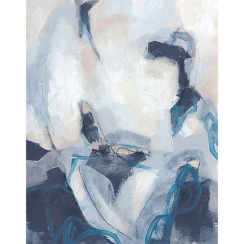 Blue Process II Black Modern Wood Framed Art Print with Double Matting by Vess, June Erica
