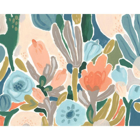 Meadow Gala I Black Modern Wood Framed Art Print with Double Matting by Vess, June Erica