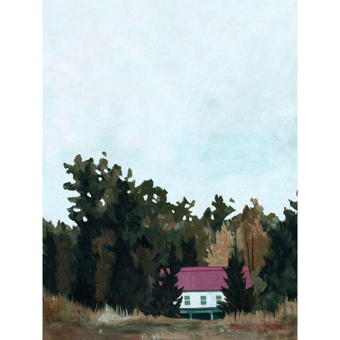 Forest Cottage I Black Modern Wood Framed Art Print by Scarvey, Emma