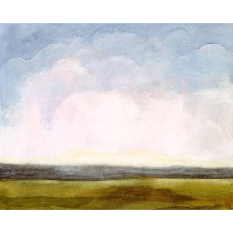 Cumulus Horizon I White Modern Wood Framed Art Print by Borges, Victoria