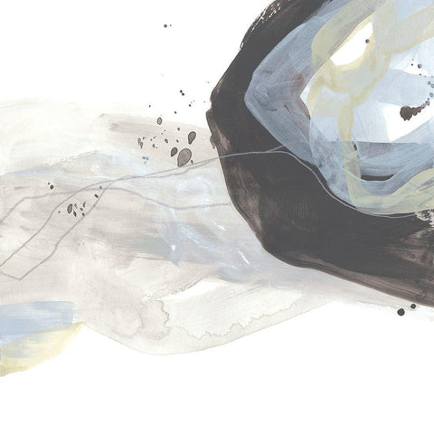 Wave Inflection I Black Ornate Wood Framed Art Print with Double Matting by Vess, June Erica