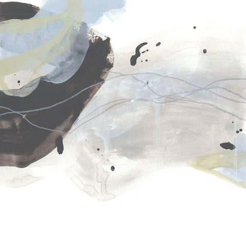 Wave Inflection II White Modern Wood Framed Art Print with Double Matting by Vess, June Erica