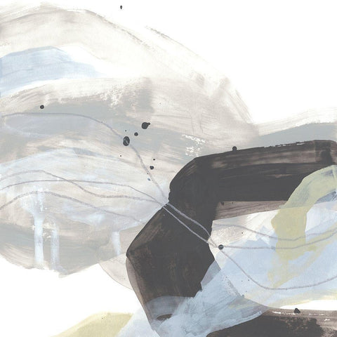 Wave Inflection IV Black Ornate Wood Framed Art Print with Double Matting by Vess, June Erica