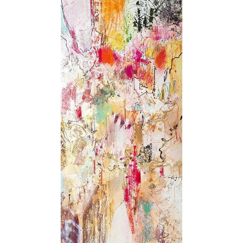 Vertical Reds II White Modern Wood Framed Art Print by Gardner, Jennifer