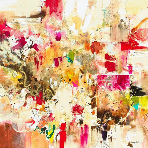 Fiesta II White Modern Wood Framed Art Print by Gardner, Jennifer