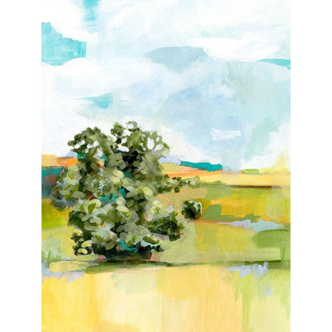 Valley Breeze I White Modern Wood Framed Art Print by Borges, Victoria