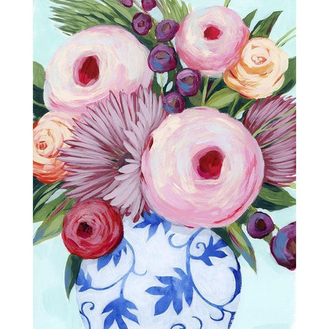 Clarity Blooms I Gold Ornate Wood Framed Art Print with Double Matting by Popp, Grace