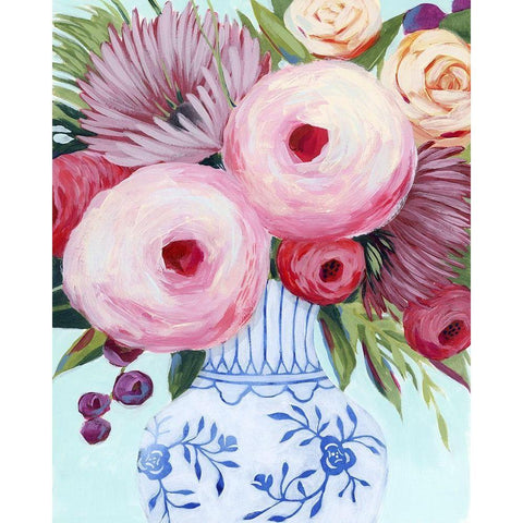 Clarity Blooms II Gold Ornate Wood Framed Art Print with Double Matting by Popp, Grace