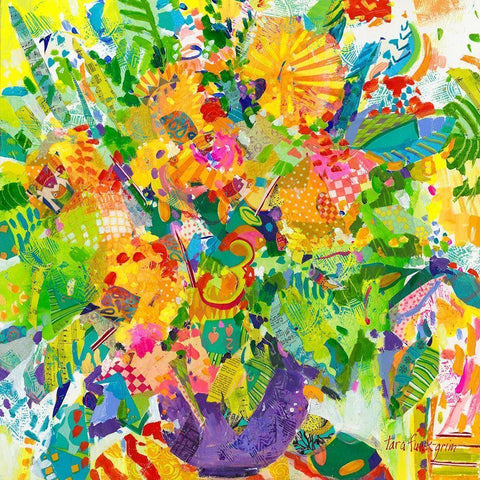 Tutti Frutti I Black Modern Wood Framed Art Print with Double Matting by Grim, Tara Funk