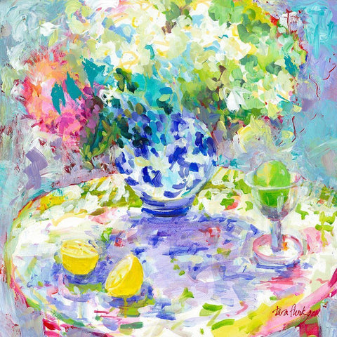 Tutti Frutti III White Modern Wood Framed Art Print with Double Matting by Grim, Tara Funk
