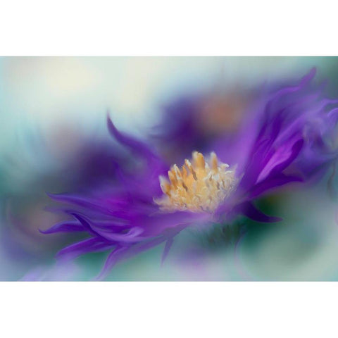 Gold and Purple in the Mist I Gold Ornate Wood Framed Art Print with Double Matting by Hunt, Gillian