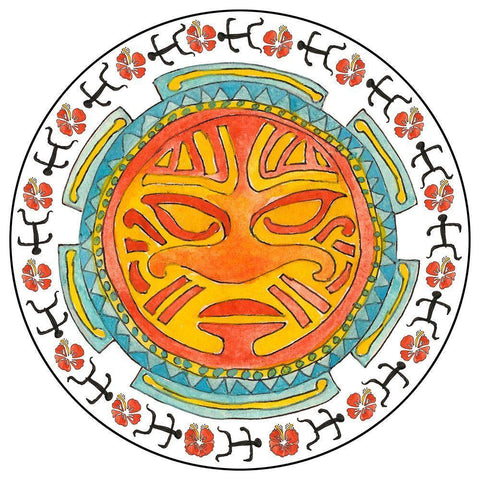 Undersea Luau I White Modern Wood Framed Art Print with Double Matting by Ludwig, Alicia