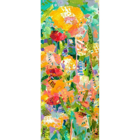 Custom Lime Garden I Gold Ornate Wood Framed Art Print with Double Matting by Grim, Tara Funk