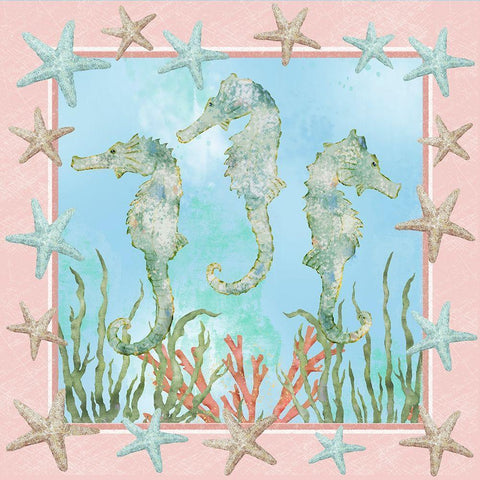 Coastal Life I Black Modern Wood Framed Art Print with Double Matting by Reynolds, Jade