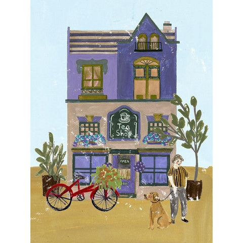 Local Cafe I White Modern Wood Framed Art Print by Wang, Melissa