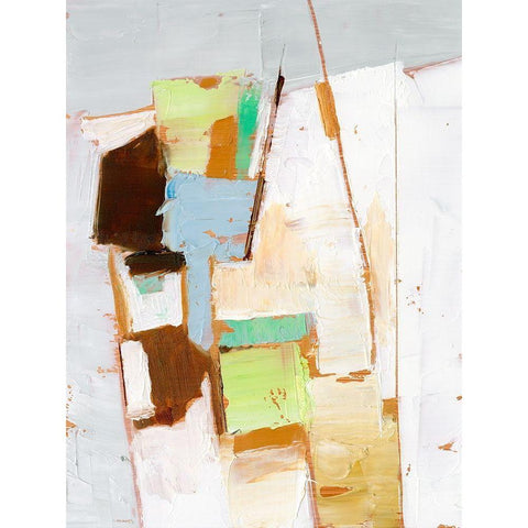 Patched II Black Modern Wood Framed Art Print by Harper, Ethan