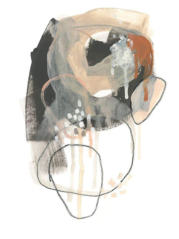 Conductive I White Modern Wood Framed Art Print with Double Matting by Vess, June Erica