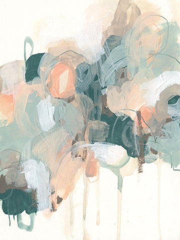 Atmospheric Abstract I White Modern Wood Framed Art Print with Double Matting by Vess, June Erica