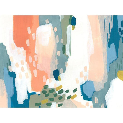 Puzzle Shift II White Modern Wood Framed Art Print by Vess, June Erica