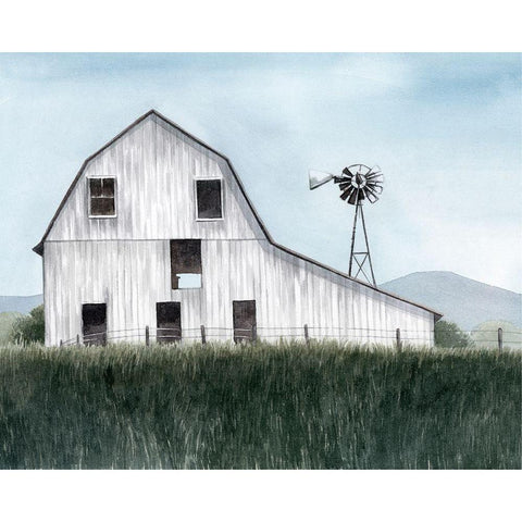 Bygone Barn I Black Modern Wood Framed Art Print with Double Matting by Popp, Grace