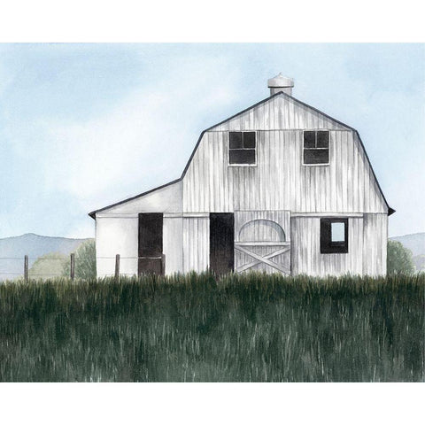 Bygone Barn II Gold Ornate Wood Framed Art Print with Double Matting by Popp, Grace
