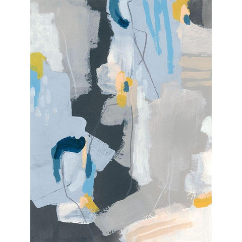 Joy Notes I White Modern Wood Framed Art Print by Vess, June Erica