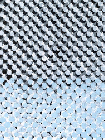 Perforation II White Modern Wood Framed Art Print with Double Matting by Lam, Vanna