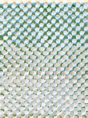 Perforation III White Modern Wood Framed Art Print with Double Matting by Lam, Vanna