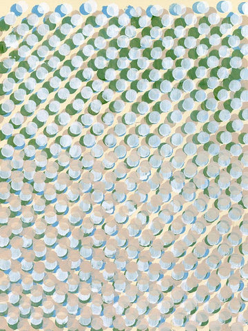 Perforation IV White Modern Wood Framed Art Print with Double Matting by Lam, Vanna
