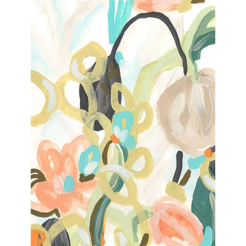 Tropical Jest II White Modern Wood Framed Art Print by Vess, June Erica